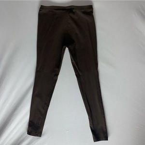 Brown Dress Legging Pants Women’s M Pull On Elastic WaistBand Work Trousers HUE